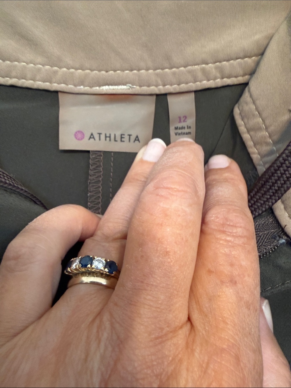 Women's Athleta Brown A-Line Stitch-Detail Skort - Picture 2 of 4
